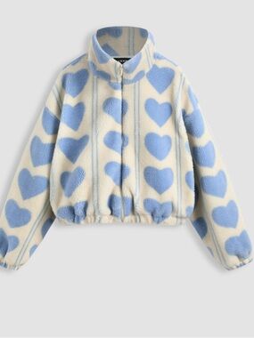 Cider Valentine Zip Front Patterned Fleece
Jacket- med